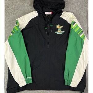 Vintage Hardwood Classic Mitchell & Ness Milwaukee Bucks Jacket Coat Men's 5XL